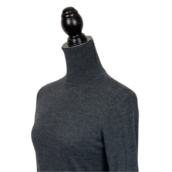 Garnet Hill Merino Wool Dress MIDI Gray - Picture 7 of 12